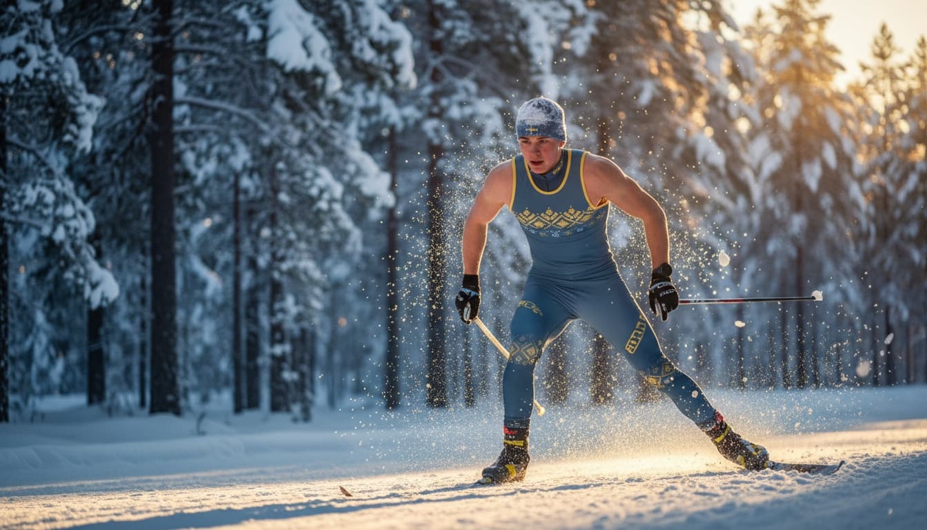Alvar Myhlback under ett längdskidlopp